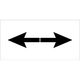 グリーンクロス 吹付けプレート ステンシル 両矢印 長さ485mm 6300039001 1枚（直送品）