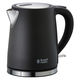大石アンドアソシエイツ ラッセルホブス 電気ケトル ベーシックケトル 1.0L ブラック 7013JP-BK 1台（直送品）