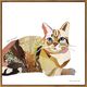 美工社 Kaho Hosokawa　Cat　絵画　ポスター IKH-60913 １個（直送品）