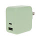 MOTTERU PD対応ノートPC充電可能 2ポート AC充電器 ピスタチオ MOT-ACPD65WU1-PS 1個