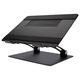 MOTTERU 冷却スリット付き 高さ角度調整可能 アルミ製ノートPCスタンド ブラック MOT-PCSTD01S-BK 1個