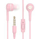 オウルテック 可愛いデザインのマイク付きでハンズフリー通話対応ステレオイヤホン シェルピンク OWL-EPMC04-PK 1個