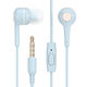 オウルテック 可愛いデザインのマイク付きでハンズフリー通話対応ステレオイヤホン パウダーブルー OWL-EPMC04-BL 1個
