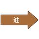 ユニット 配管ステッカー 右方向表示 油(中) 52×105 10枚組 AS.45M 1組(10枚) 746-2751（直送品）