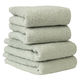 ヒオリエ 日本製 スタンダード フェイスタオル ホテルスタイルタオル オリーブ 約34×86cm タオル 厚手 吸水 セット 1セット(4枚)