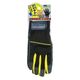 おたふく手袋 ブラックイエロー M PU-KING K-17 1双