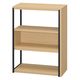 アイリスオーヤマ スライドオープンシェルフ ナチュラル/ブラック SOS-797 1台