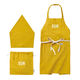 レップ キッズエプロン3点セット 三角巾・巾着付き 綿100% ノート イエロー 500811 1着