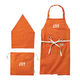 レップ キッズエプロン3点セット 三角巾・巾着付き 綿100% ノート オレンジ 500804 1着