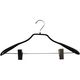 シンコハンガー すべりにくい衣類ハンガー ジャケットハンガークリップ付 幅42cm 7820 1個