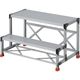 トラスコ中山 TRUSCO 作業用踏台 2段 ステップ奥行200 高さ0.60m 天板1000X400 TSF-2106 1台（直送品）