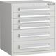 トラスコ中山 TRUSCO WLVR型キャビネット 500X412XH540 引出6段 ホワイト色 WLVR-541-W 1台（直送品）