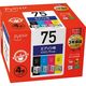 エレコム プレジール 汎用インクカートリッジ EPSON IC4CL75互換 4色パック BPL-E75-4P 1個 157-7568（直送品）