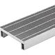 カネソウ スチール製グレーチング 細目プレーンタイプ かさあげ型 国土交通省型側溝用 QSY-K-5325B 1枚 343-3732（直送品）
