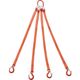TRUSCO 4本吊ベルトスリングセット 25mm幅X1m 吊り角度60°時荷重0.86t(最大使用荷重1t) G25-4P10-0.86（直送品）