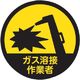 トラスコ中山 ヘルメット用ステッカー 「ガス溶接作業者」 35Ф HMST3 1組(10枚) 256-6750