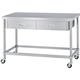 シンコー ステンレス作業台片面引出付四方枠キャスター付 WDZC-12045-800-SU75 1台 324-4531（直送品）