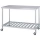 シンコー ステンレス作業台スノコ棚キャスター付 WSC-12045-800-SU100 1台 324-1889（直送品）