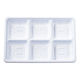 仕出弁当 TSR-BOX80-55(3) 中仕切 白 300枚(50枚×6) 2003572 1ケース(300枚入(50枚×6袋))（直送品）