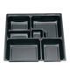 北原産業 弁当容器 中仕切85-85 C-1黒 160枚(20枚×8) CB-8589 1ケース(160枚入(20枚×8袋))（直送品）