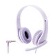 ヘッドセット 子供用 両耳 マイクアーム付 4極 タブレット ノートPC パープル HS-KD01TPL エレコム 1個
