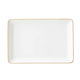丸利玉樹利喜蔵商店 プレート 28cm レクタングルプレート エッジライン 陶器 ホワイト 376869 1個（直送品）