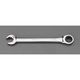 エスコ 1/2” ダブルラチェット片目片口スパナ EA684RA-104A 1セット(3丁)（直送品）