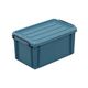 エスコ 345x205x165mm 収納ケース(バックル付/ブルーグリーン) EA506AB-35A 1セット(5個)（直送品）