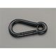 エスコ 51x 6.0mm スナップフック(スチール製/黒) EA638JP-121 1セット(20個)（直送品）