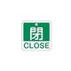 エスコ 50x50mm 角型バルブ開閉札[閉CLOSE/緑] EA983J-25 1セット(20枚)（直送品）