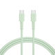 MOTTERU Type-C to シリコンケーブル 2m ピスタチオ MOT-SCBCCG200-PS 1個