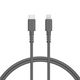 MOTTERU Type-C to Lightning シリコンケーブル 1mスモーキーブラック MOT-SCBCLG100-BK 1個