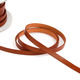 日本紐釦貿易 本革 ヌメ革テープ 8mm巾×4m切売カット col.3茶 MTLS1008-3-4M（直送品）