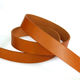 日本紐釦貿易 本革 ヌメ革テープ 20mm巾×4m切売カット col.2キャメル MTLS1020-2-4M（直送品）