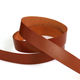日本紐釦貿易 本革 ヌメ革テープ 20mm巾×4m切売カット col.3茶 MTLS1020-3-4M（直送品）