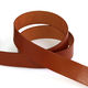 日本紐釦貿易 本革 ヌメ革テープ 25mm巾×2m切売カット col.3茶 MTLS1025-3-2M（直送品）