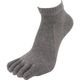 富士手袋工業 富士手袋 足の疲れを考えた 5本指ショート丈3P 195-GR 1組(3足) 198-2416（直送品）