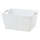 PEバスケット　幅42×奥行34×高さ22cm　ホワイト 58-11WH 1個 ちどり産業（直送品）