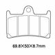丸中洋行 A61ー016YN (YA248) ブレーキパッド YAMAHA A61-016YN(YA248) 1セット(4個)（直送品）