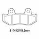 丸中洋行 A61ー014SN (SZ356) ブレーキパッド SUZUKI A61-014SN(SZ356) 1セット(4個)（直送品）