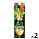サントリー 酸化防止剤無添加のおいしいワイン。濃い白　白ワイン　やや甘口　1.8L 紙パック 1セット（2本）