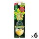 サントリー 酸化防止剤無添加のおいしいワイン。濃い白　白ワイン　やや甘口　1.8L 紙パック 1箱（6本入）