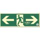 つくし工房 つくし 蓄光式避難口誘導標識 左右両矢印付 518-A 1枚 183-5283（直送品）