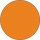 つくし工房 つくし ステッカー 丸形無地 オレンジ 850-F 1枚 184-0066（直送品）