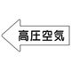 ユニット 配管ステッカー 左方向矢印 高圧空気(極小) 26×55 10枚組 AS.32.2SS 1組(10枚) 746-0490（直送品）