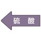 ユニット 配管ステッカー 左方向表示 硫酸(大) 67×135 10枚組 AS.34L 1組(10枚) 746-0783（直送品）