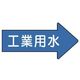 ユニット 配管ステッカー 右方向表示 工業用水・極小 26×55 10枚組 AS.40.2SS 1組(10枚) 746-1976（直送品）