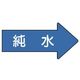ユニット 配管ステッカー 右方向表示 純水(大) 67×135 10枚組 AS.40.4L 1組(10枚) 746-2026（直送品）