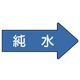 ユニット 配管ステッカー 右方向表示 純水(中) 52×105 10枚組 AS.40.4M 1組(10枚) 746-2034（直送品）