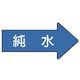 ユニット 配管ステッカー 右方向表示 純水(極小) 26×55 10枚組 AS.40.4SS 1組(10枚) 746-2051（直送品）